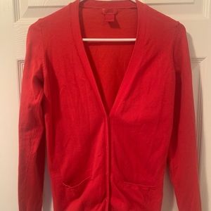 Joe Fresh Red Button Up Cardigan